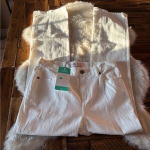 CAbi Women's Straight Leg White Jeans